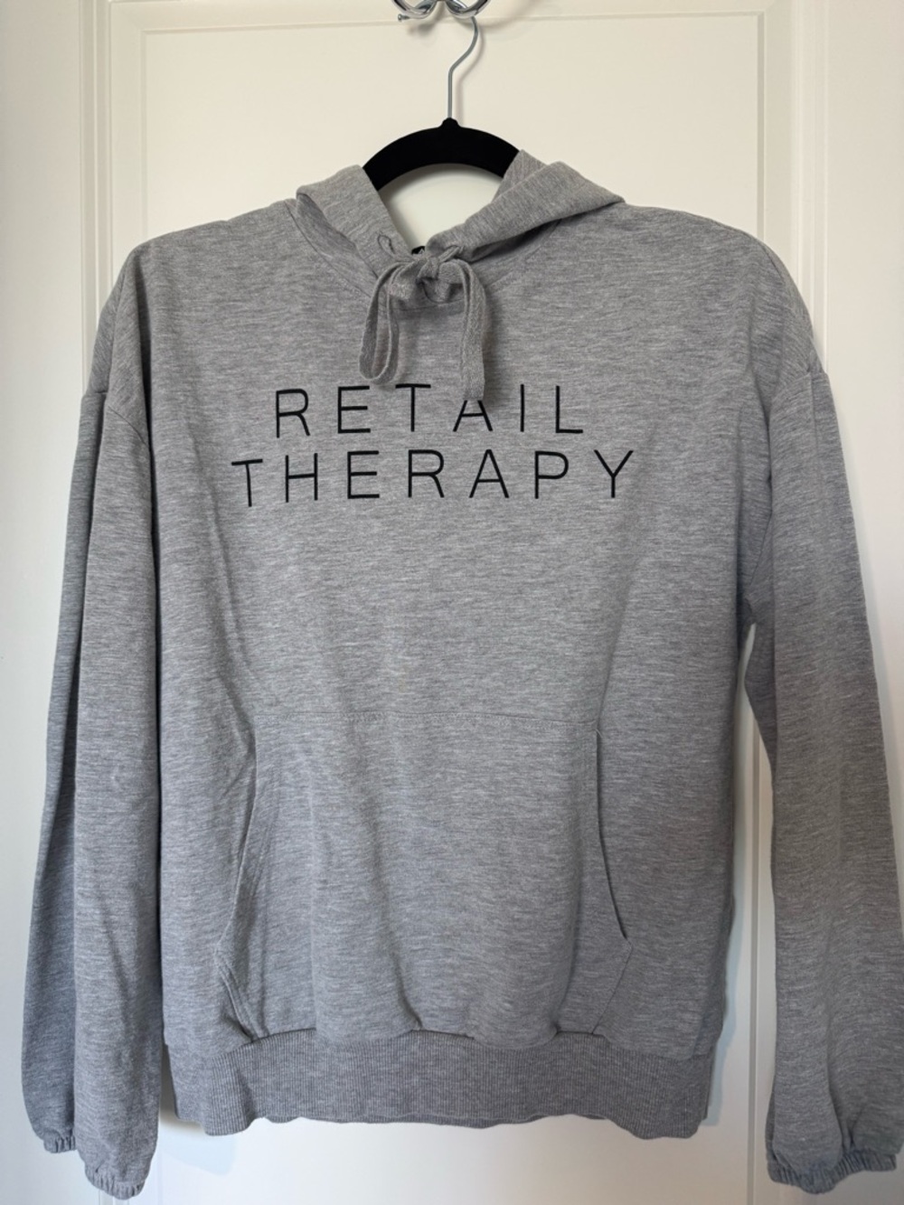 “Retail Therapy” Gray Hoodie